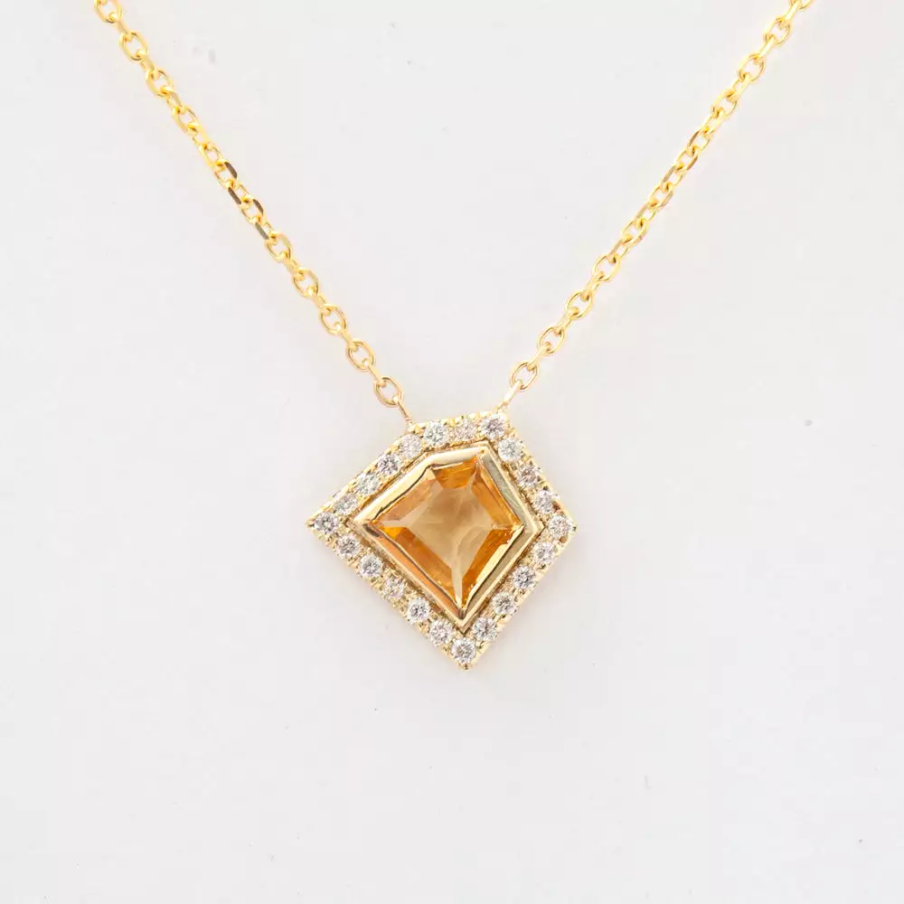 0.70 ct Apricot Grande Mosaic Shape Necklace