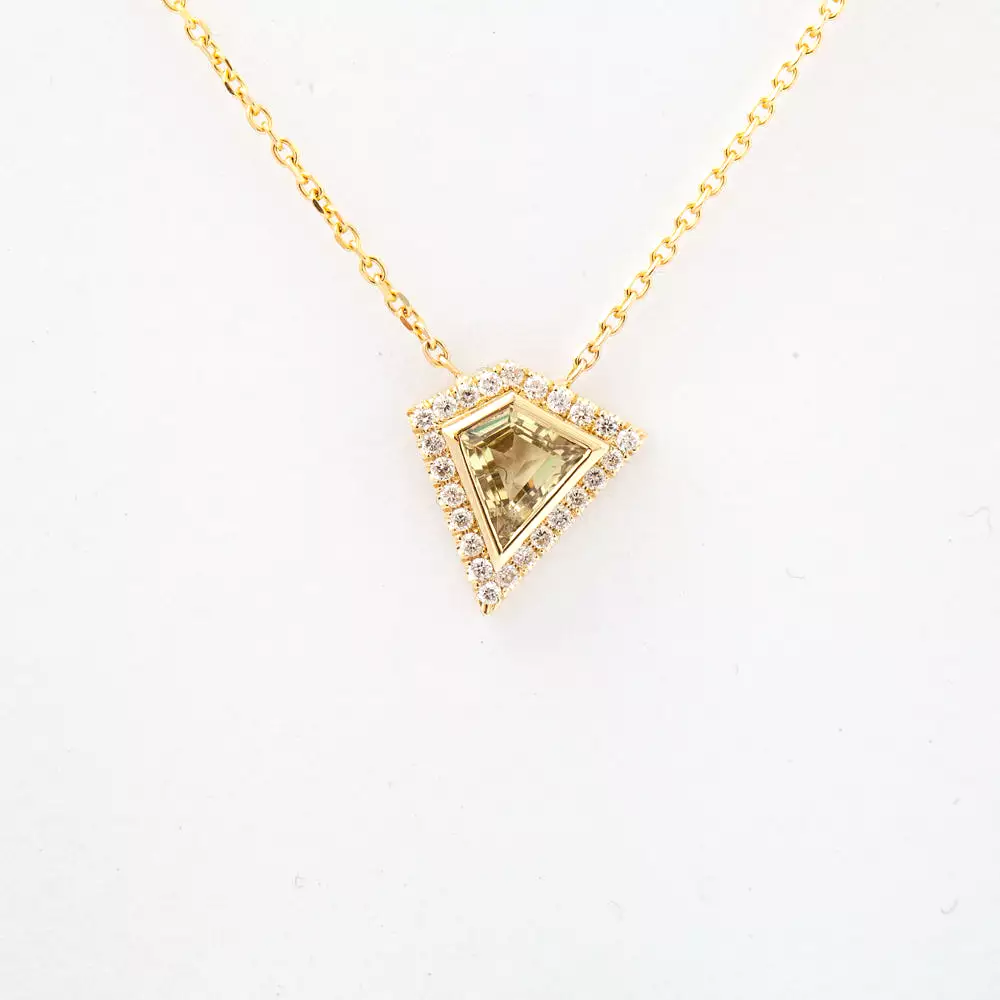 0.70 ct Yellow Grande Mosaic Shape Necklace