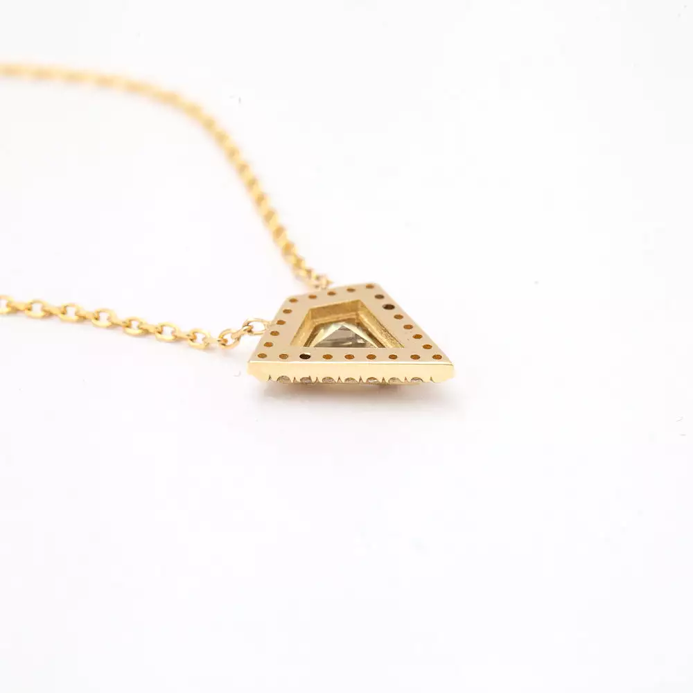 0.70 ct Yellow Grande Mosaic Shape Necklace