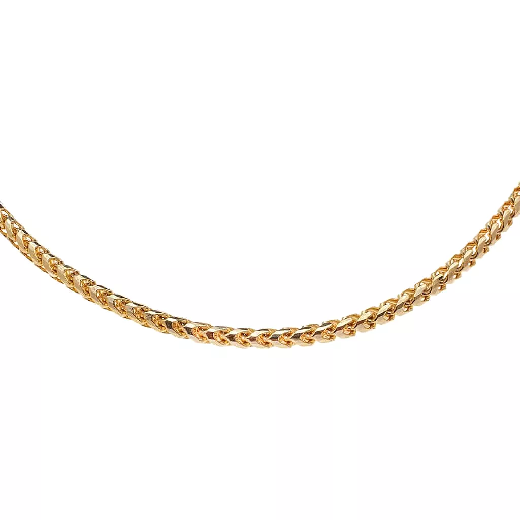 14K & 18K Gold Extra Large Franco Diamond Cut Chain Necklace 4.5mm and up