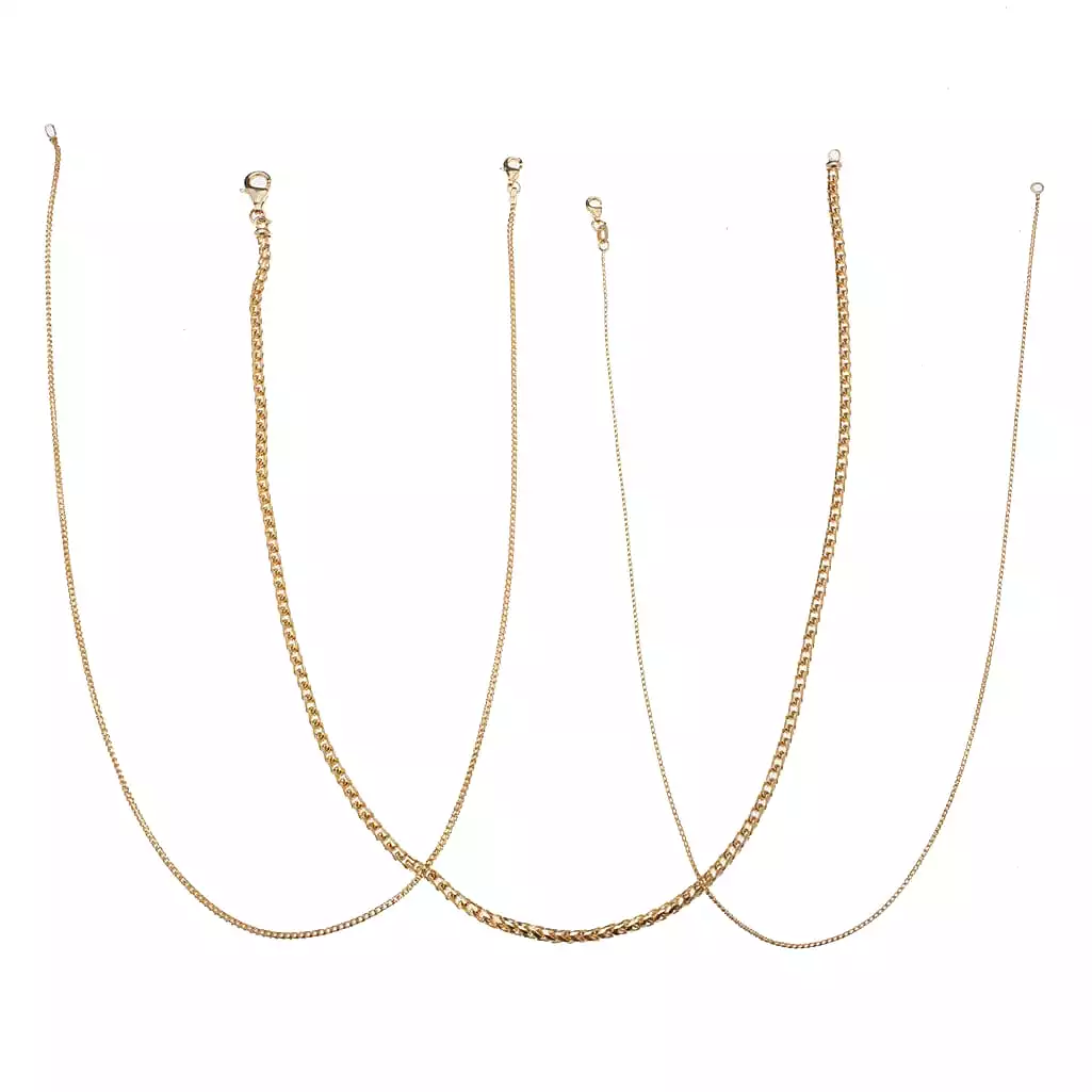 14K & 18K Gold Extra Large Franco Diamond Cut Chain Necklace 4.5mm and up