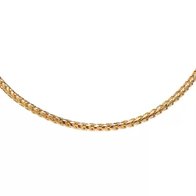 14K & 18K Gold Large Franco Diamond Cut Chain Necklace 3mm