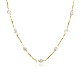 14k Yellow Gold CZ By the Yard Long Linksrx60576-38-rx60576-38