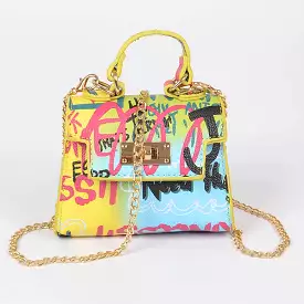 3AM Multi Graffiti Mini Handle Bag