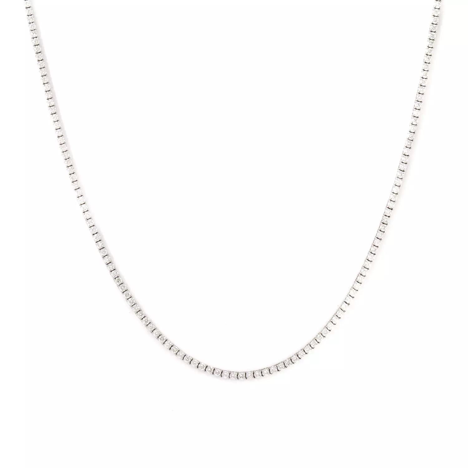 6.90 ctw White Gold Lab-Grown Diamond Tennis Necklace