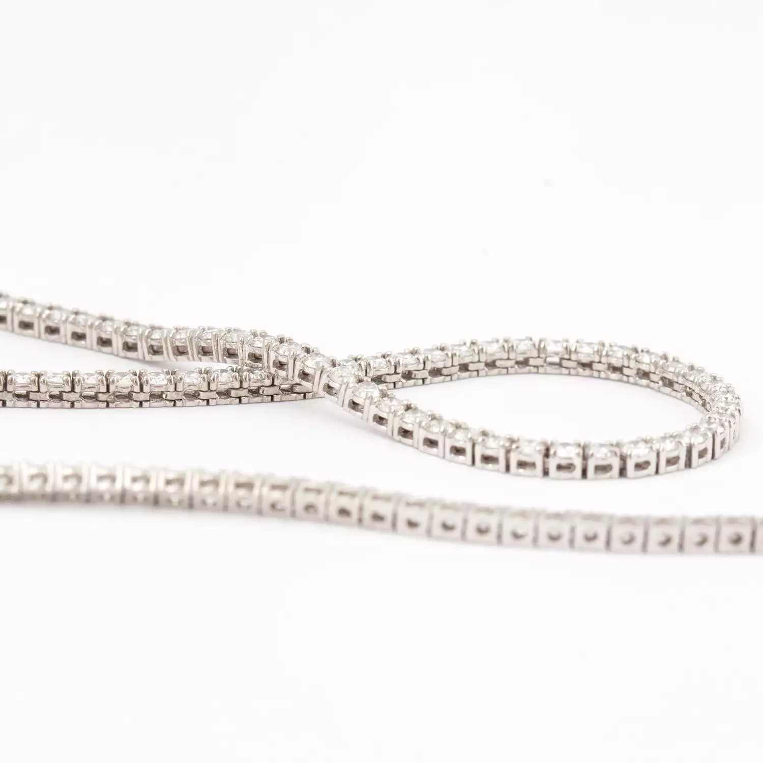 6.90 ctw White Gold Lab-Grown Diamond Tennis Necklace