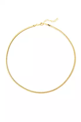 925 Gold Herringbone Chain Necklace