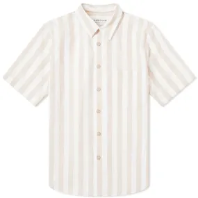 A Kind of Guise Short Sleeve Banepa ShirtBeige Stripe