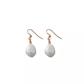 A Von Treskow Baroque Pearl Earrings Rose 14kt Gold Fill