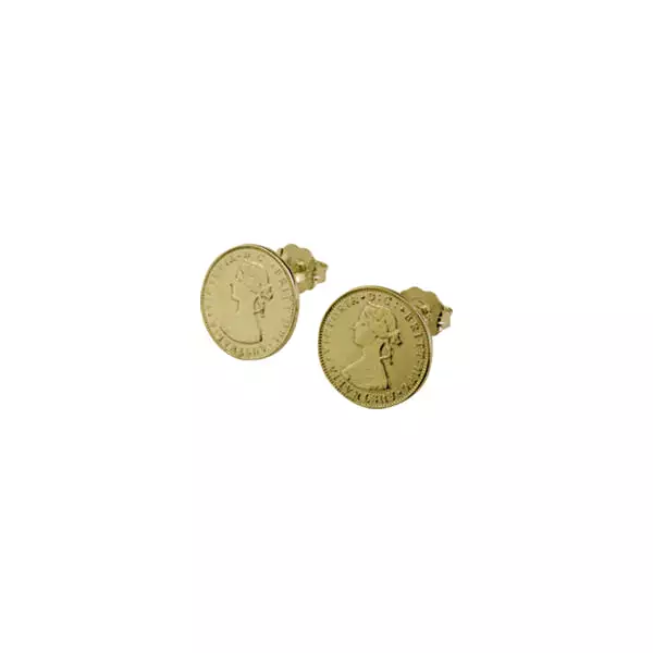 A Von Treskow Mini Coin Studs Earrings