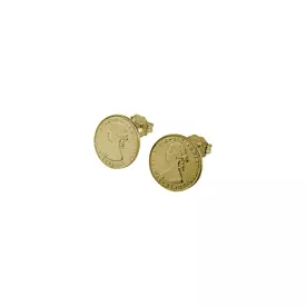 A Von Treskow Mini Coin Studs Earrings