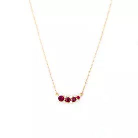 Amalfi Small Graduated Ruby Necklace