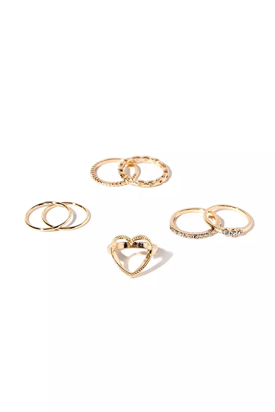 Assorted Heart Ring Set