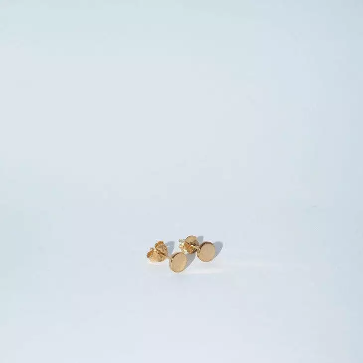 Baby Studs Earrings, 14k Gold Vermeil