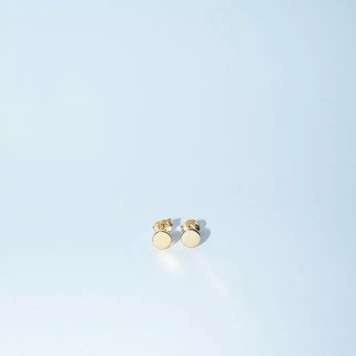 Baby Studs Earrings, 14k Gold Vermeil