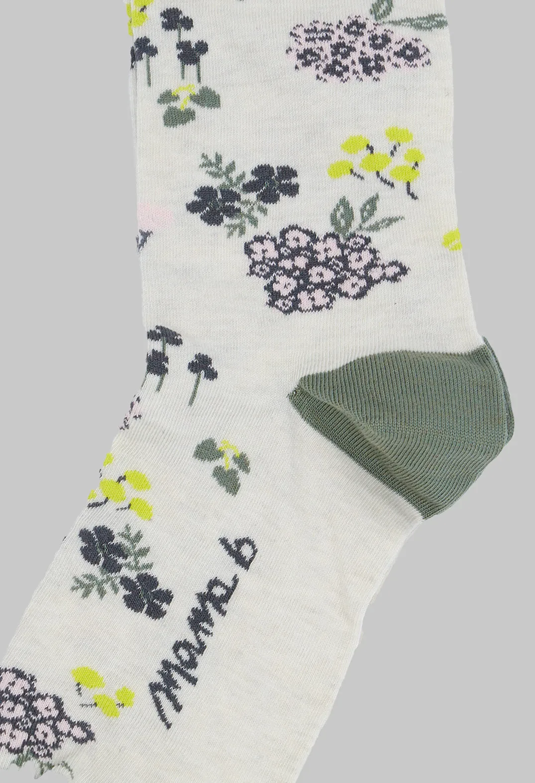 Basso F Floral Socks in Mastice