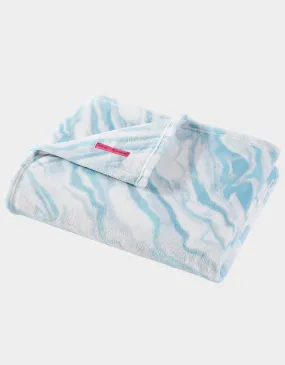 BETSEYS MARBLE BLUE THROW BLANKET MULTI