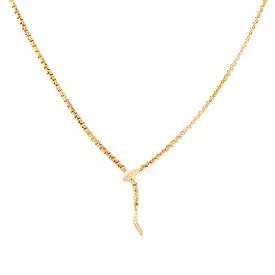 Box Chain Snake Lariat Necklace