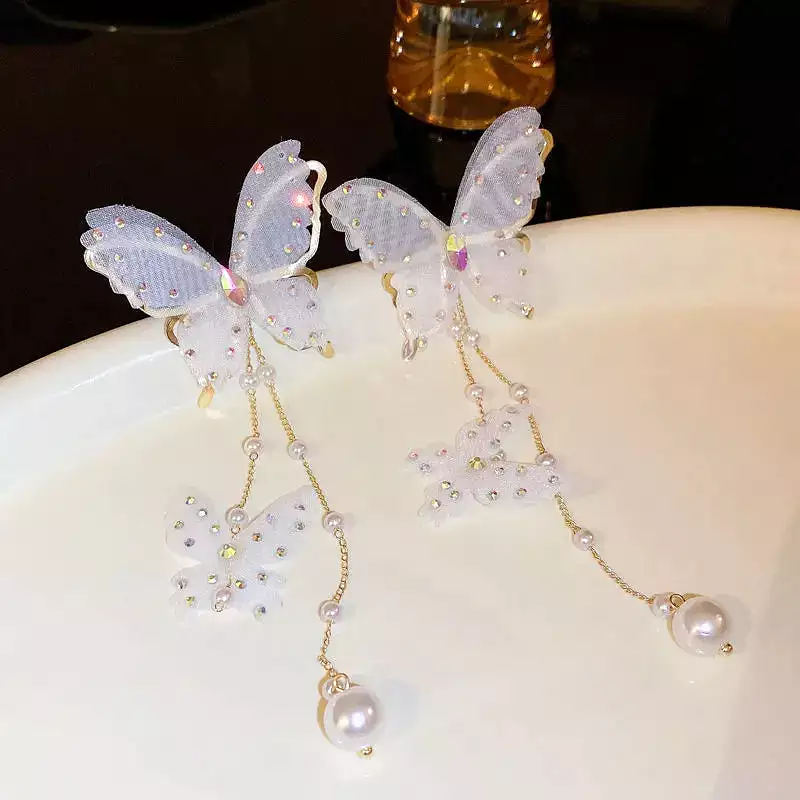 Butterfly Pearl Earrings