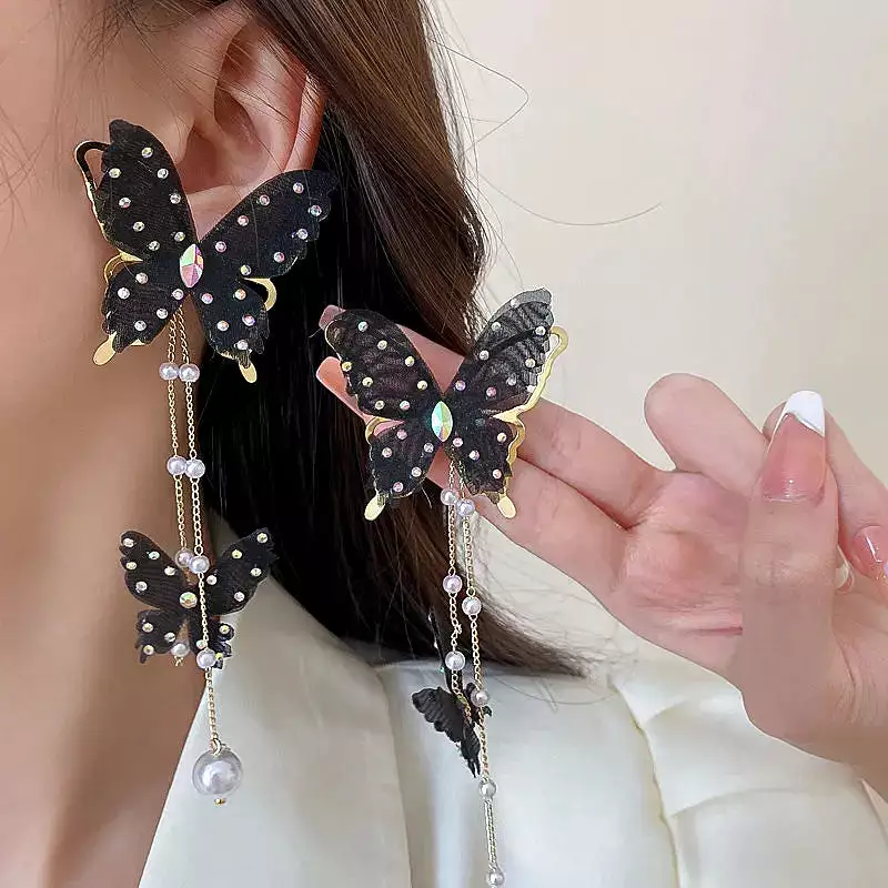 Butterfly Pearl Earrings