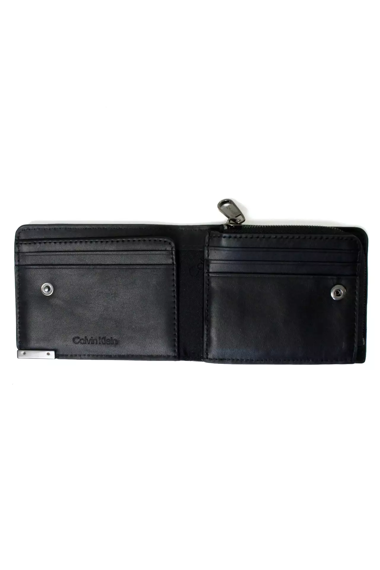 Calvin Klein Modern Plaque Zip Bifold Wallet