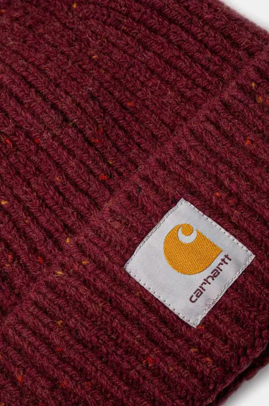 Carhartt WIP beanie Anglistic Beanie maroon color thick knit I013193.2IZXX