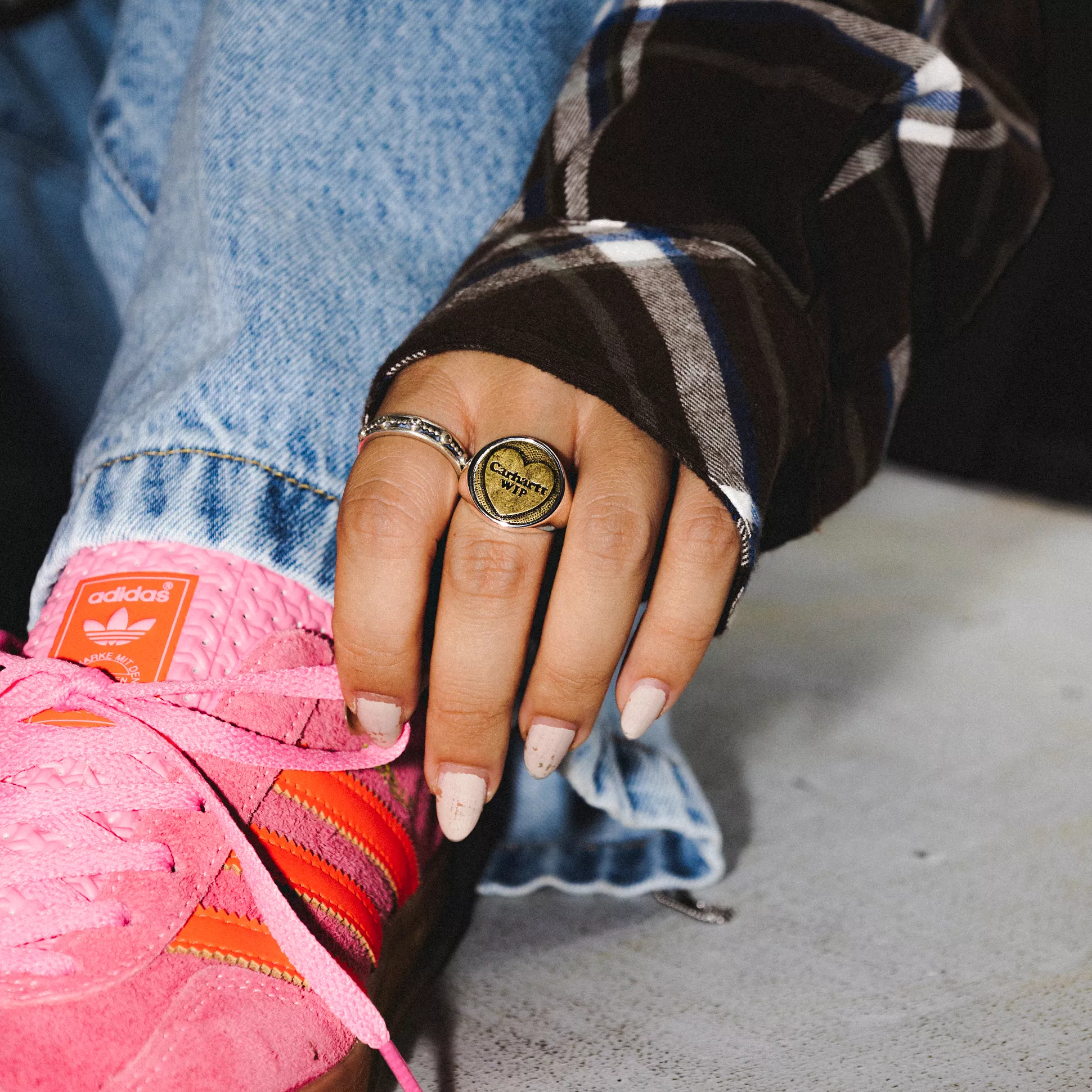 Carhartt WIP Heart Ring Silver