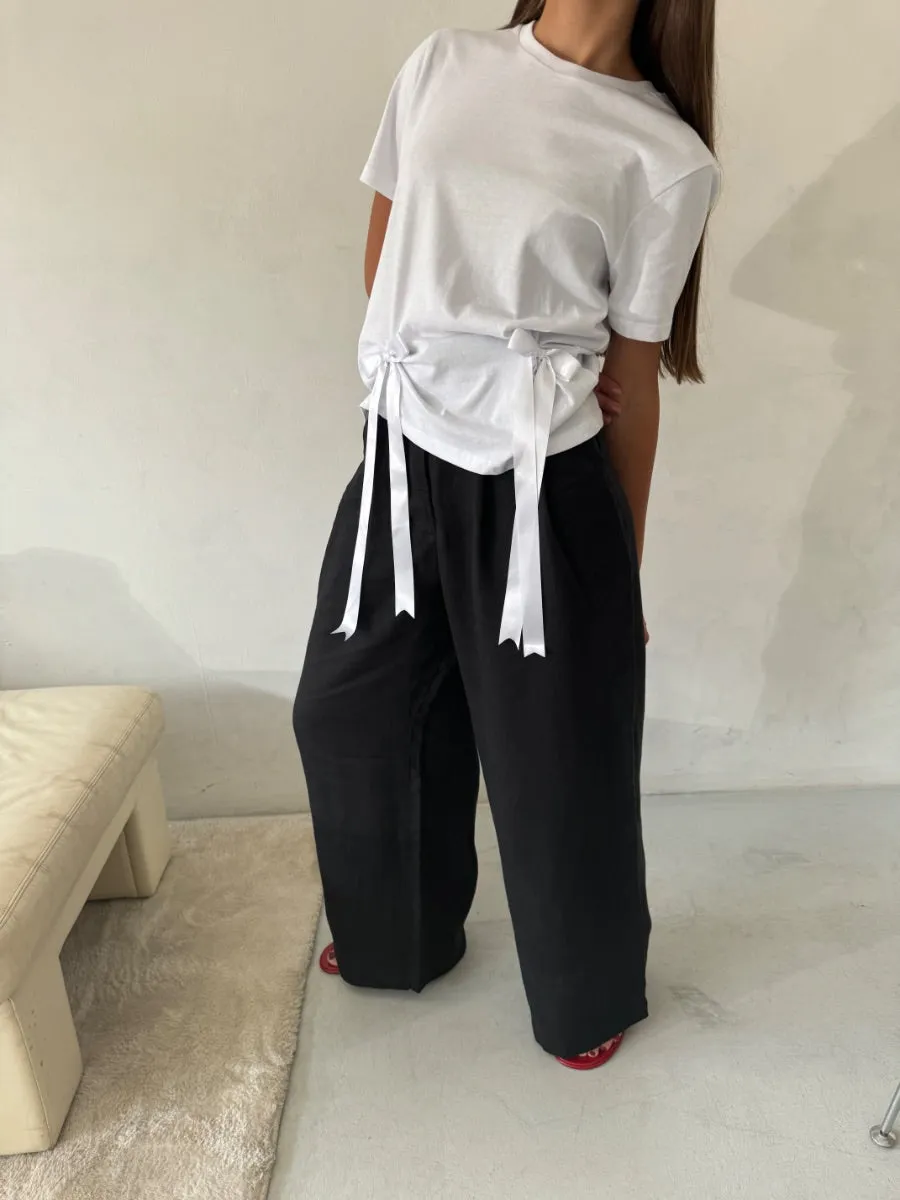 Celeste Linen Trousers in Black