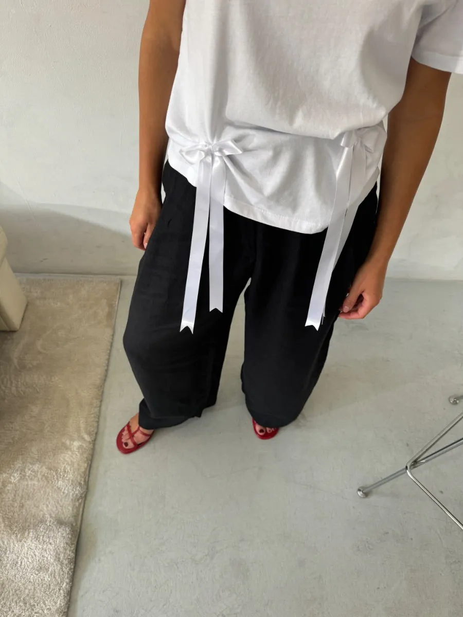 Celeste Linen Trousers in Black