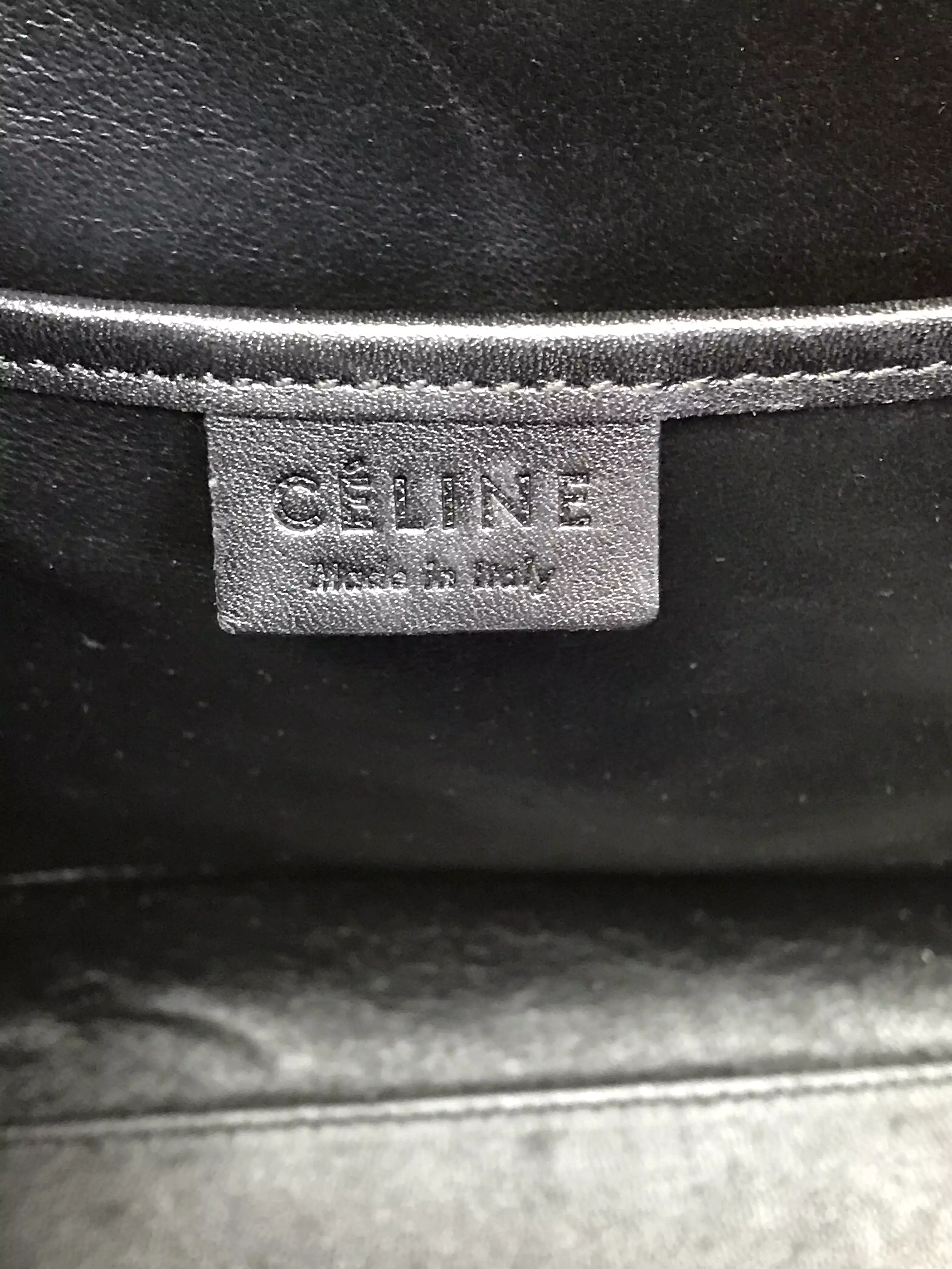 Celine Calfskin Leather and Suede Tricolor Nano Luggage Tote Bag