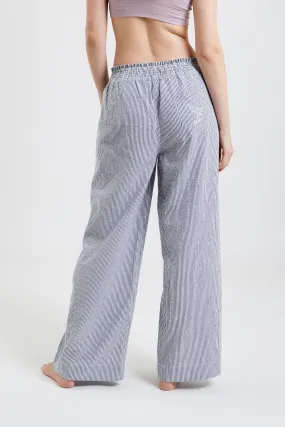 Chicory striped woven-cotton pyjama trousers - Pinstripe Charcoal