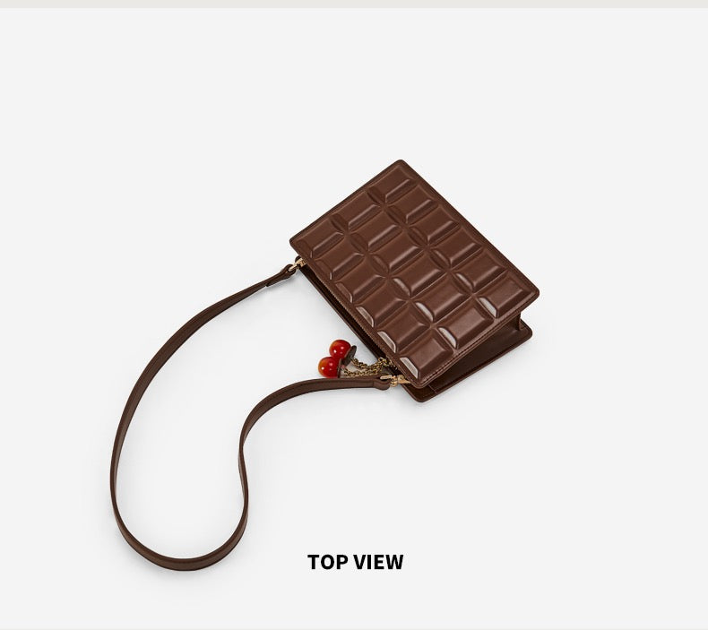 Chocolate cherry crossbody mini bag