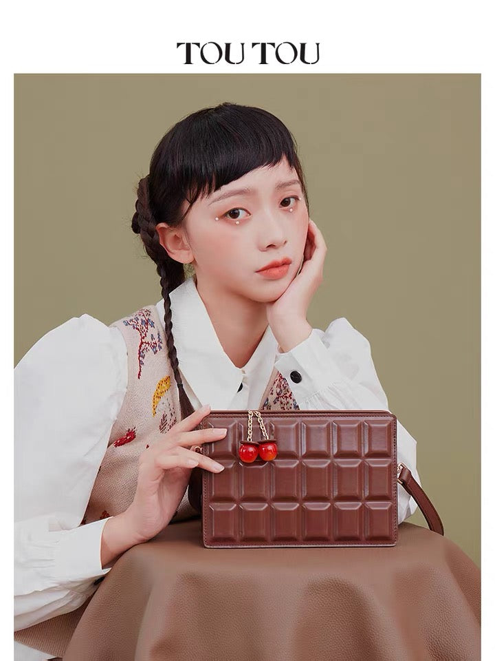 Chocolate cherry crossbody mini bag