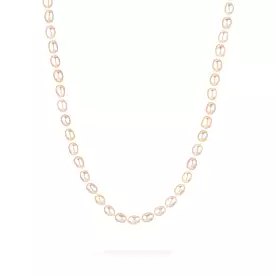 Chunky Pink Seed Pearl 16 Necklace