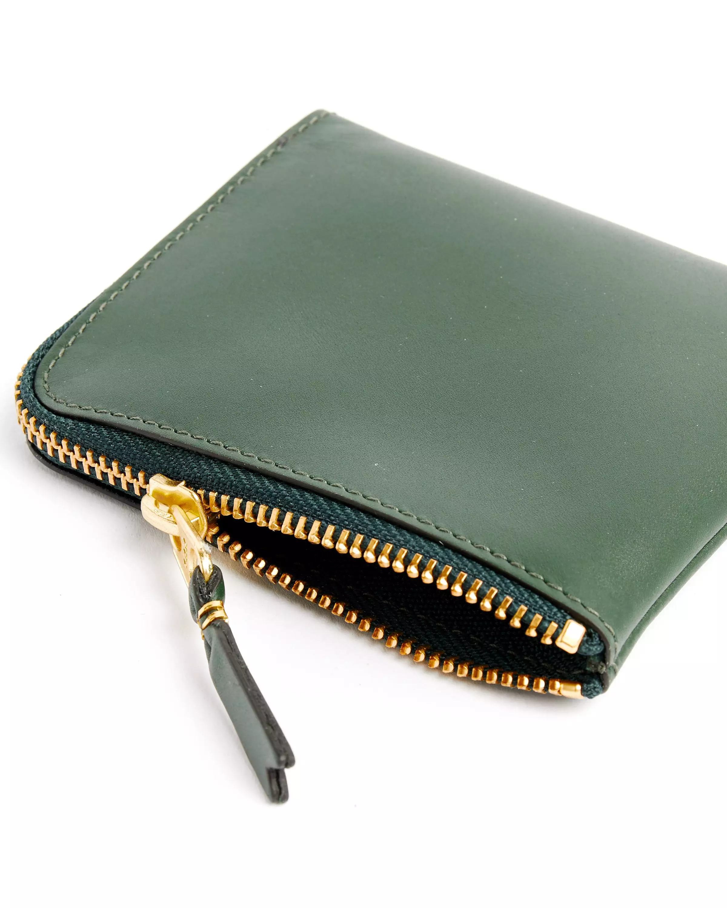 Classic Half Zip Wallet in Bottle Green