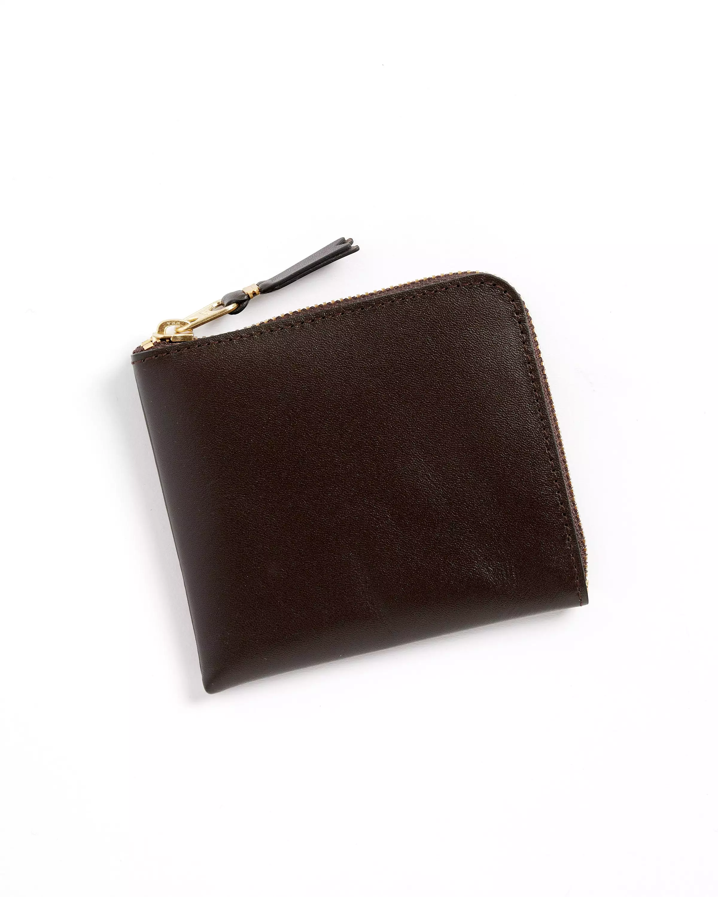 Classic Half Zip Wallet in Brown