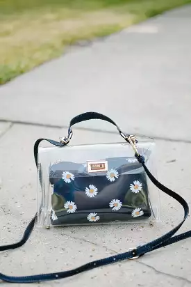 Clear Handbag with Daisy Pouch