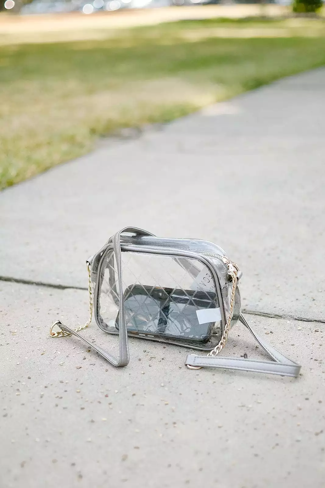 Clear Purse Peweter Trim