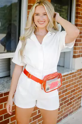 Clear Red Fanny Pack