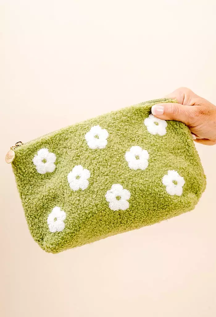 Cosmetic Teddy Bear Pouch-Lime