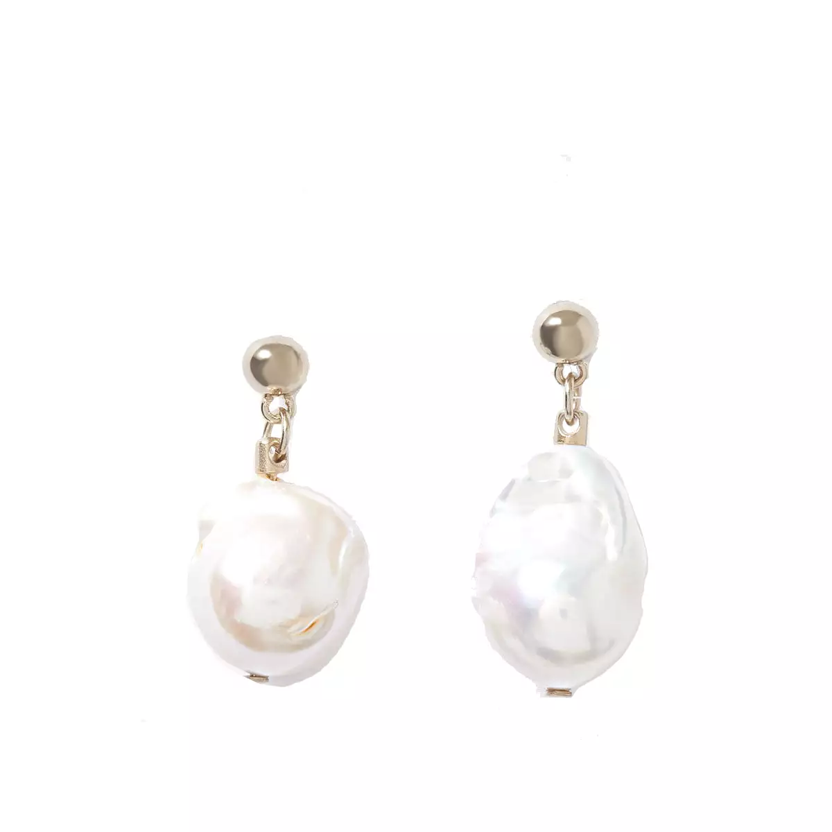 Darcey Drop Pearl Earrings, Gold