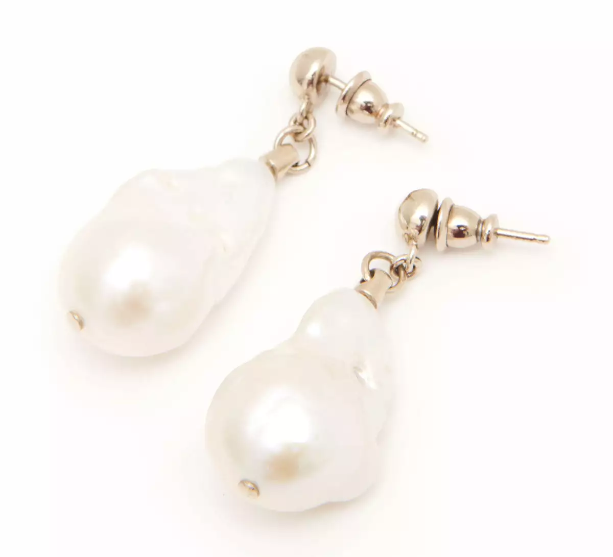 Darcey Drop Pearl Earrings, Gold