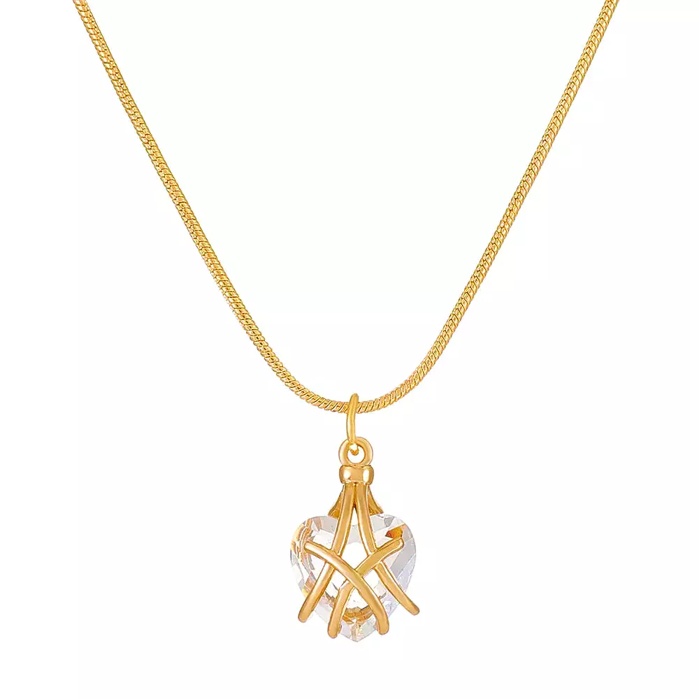 Diamond Castle Heart Necklace LIN47