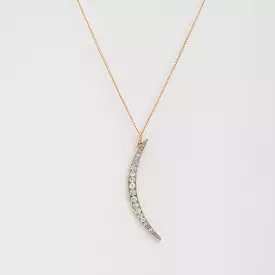 Diamond Crescent Pendant Necklace