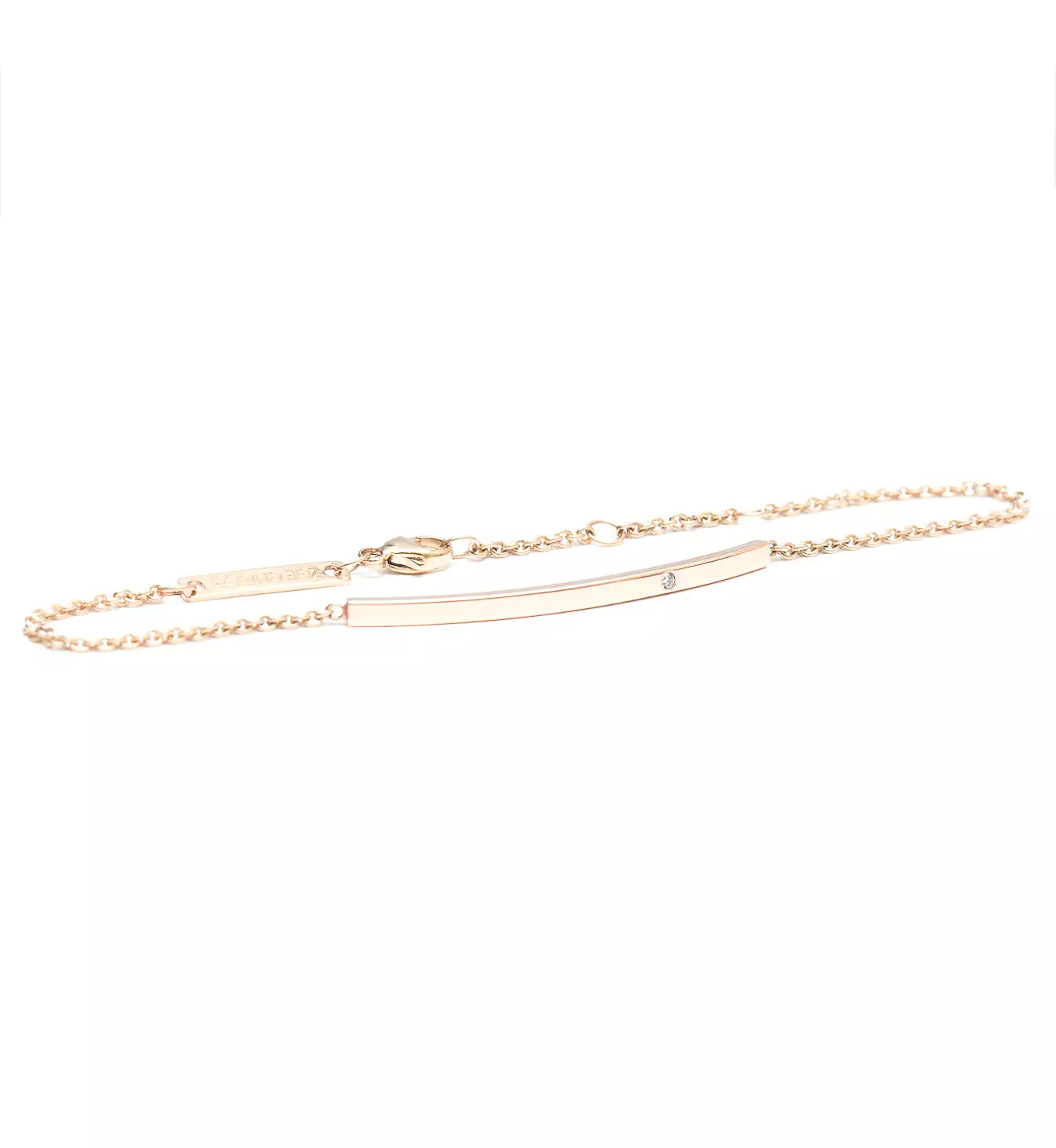 Diamond Curved Bar Bracelet