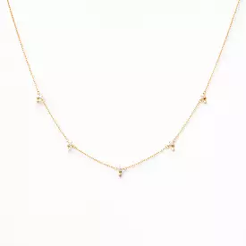 Diamond Drop Station Necklace