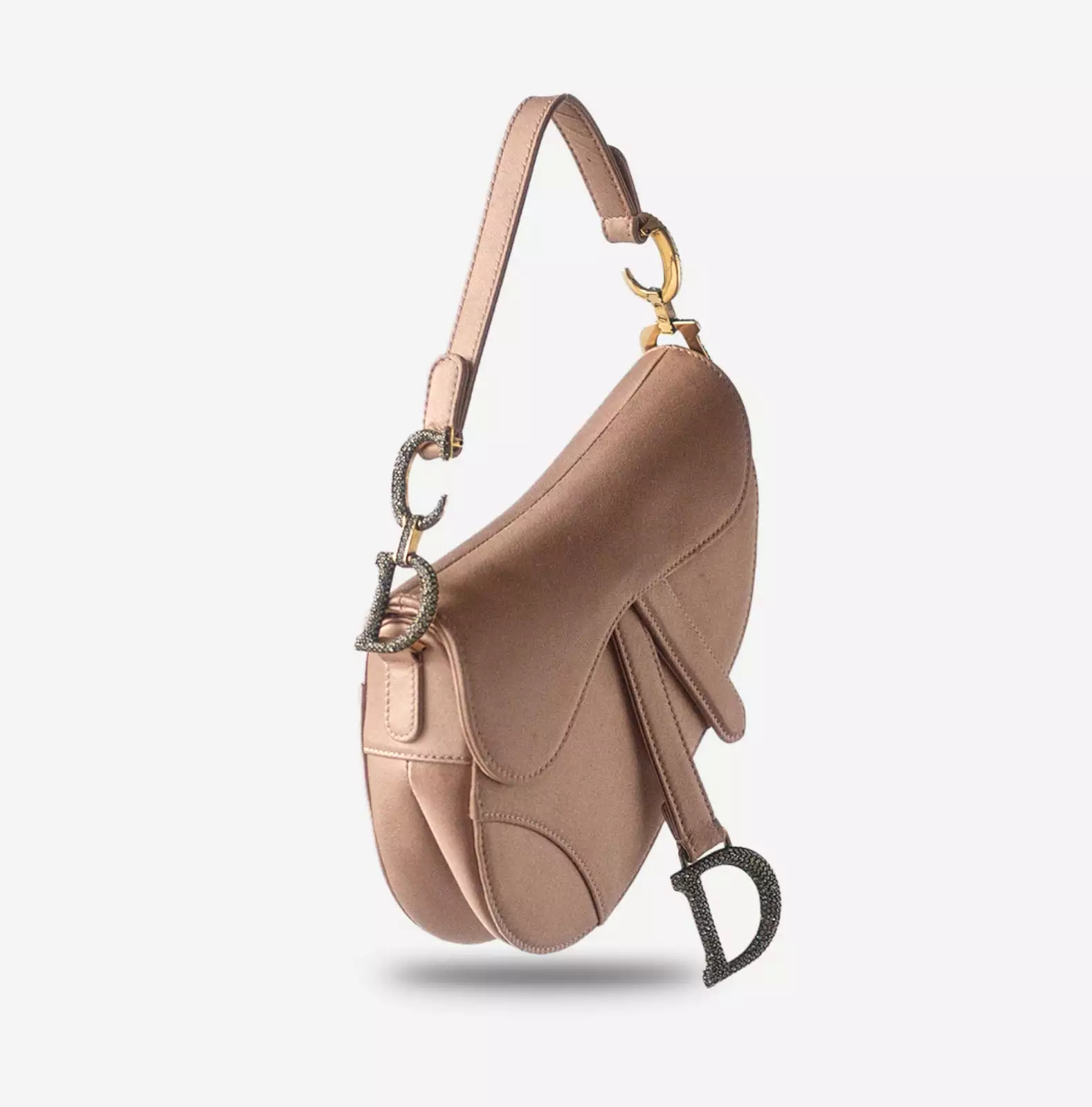 DIOR Saddle Bag mini satin pink