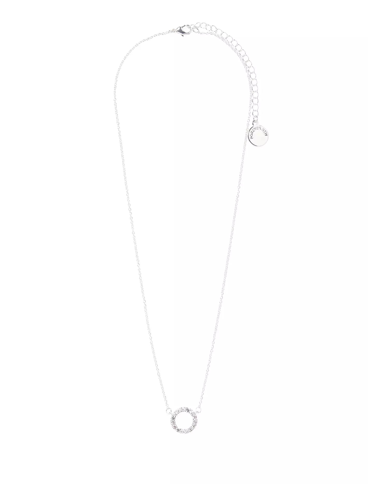 Elle Cubic Zirconia Halo Pendant Necklace