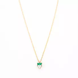 Emerald Baguette Cluster Necklace