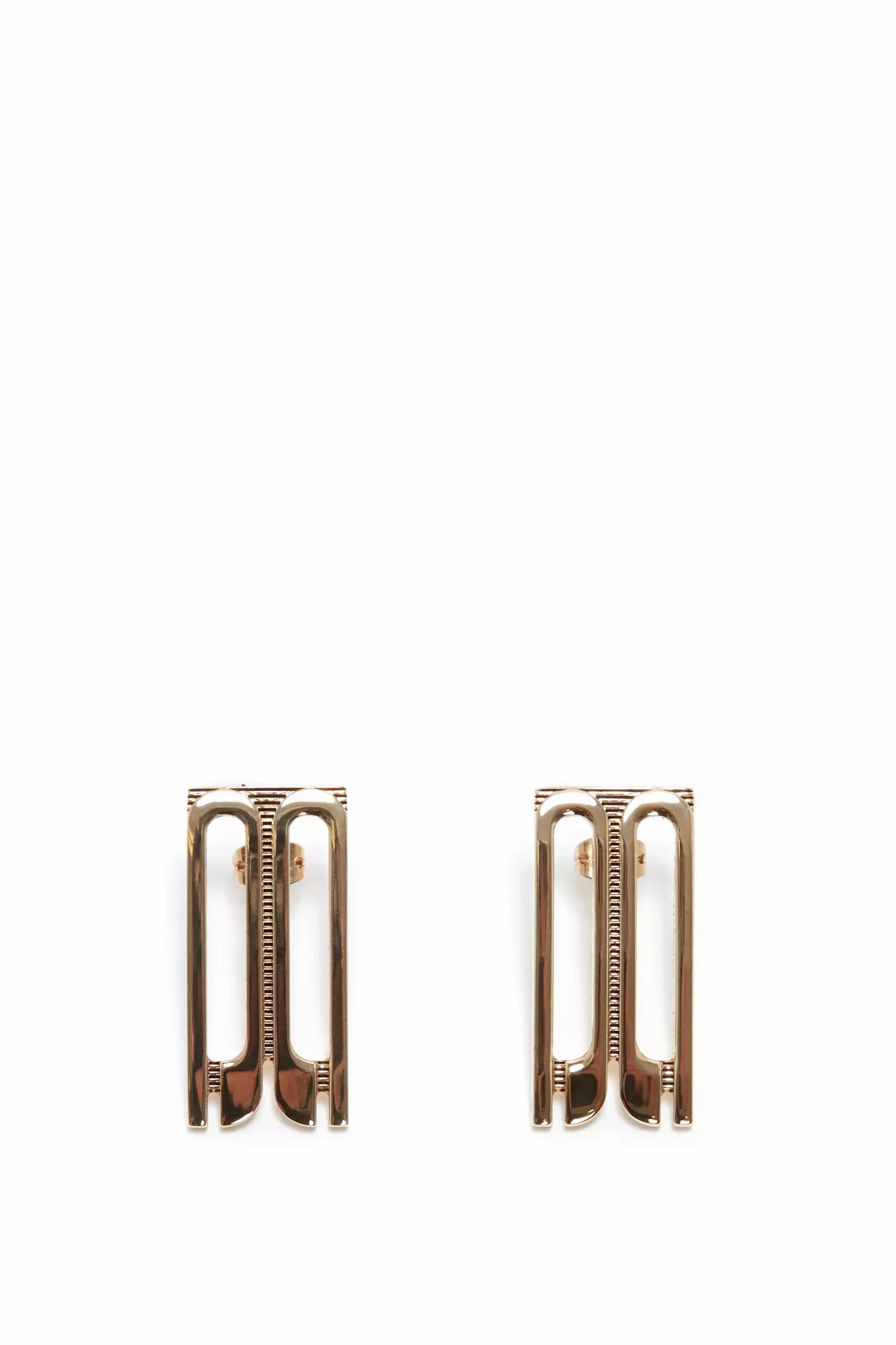 Exclusive Frame Stud Earrings In Gold